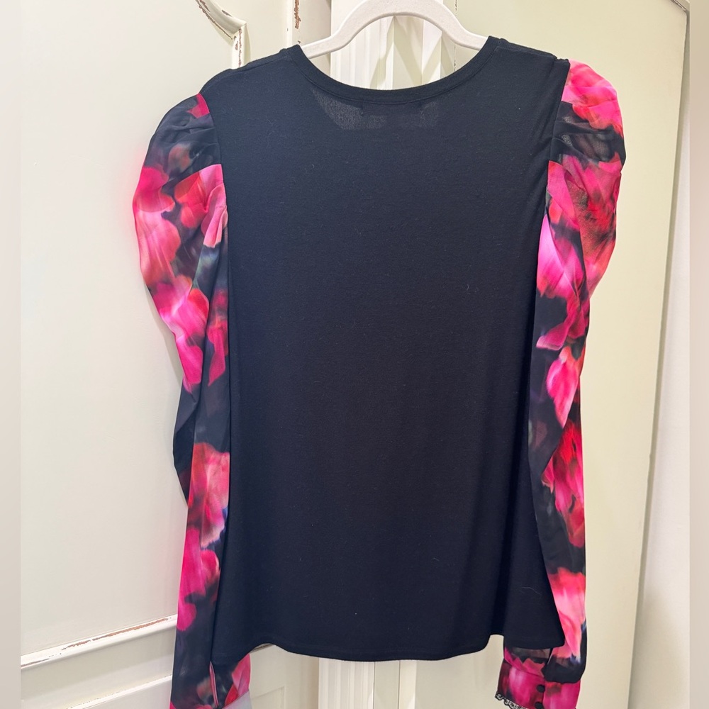 Generation Love Joni Floral Sleeve Top Size Large - Picture 2 of 8